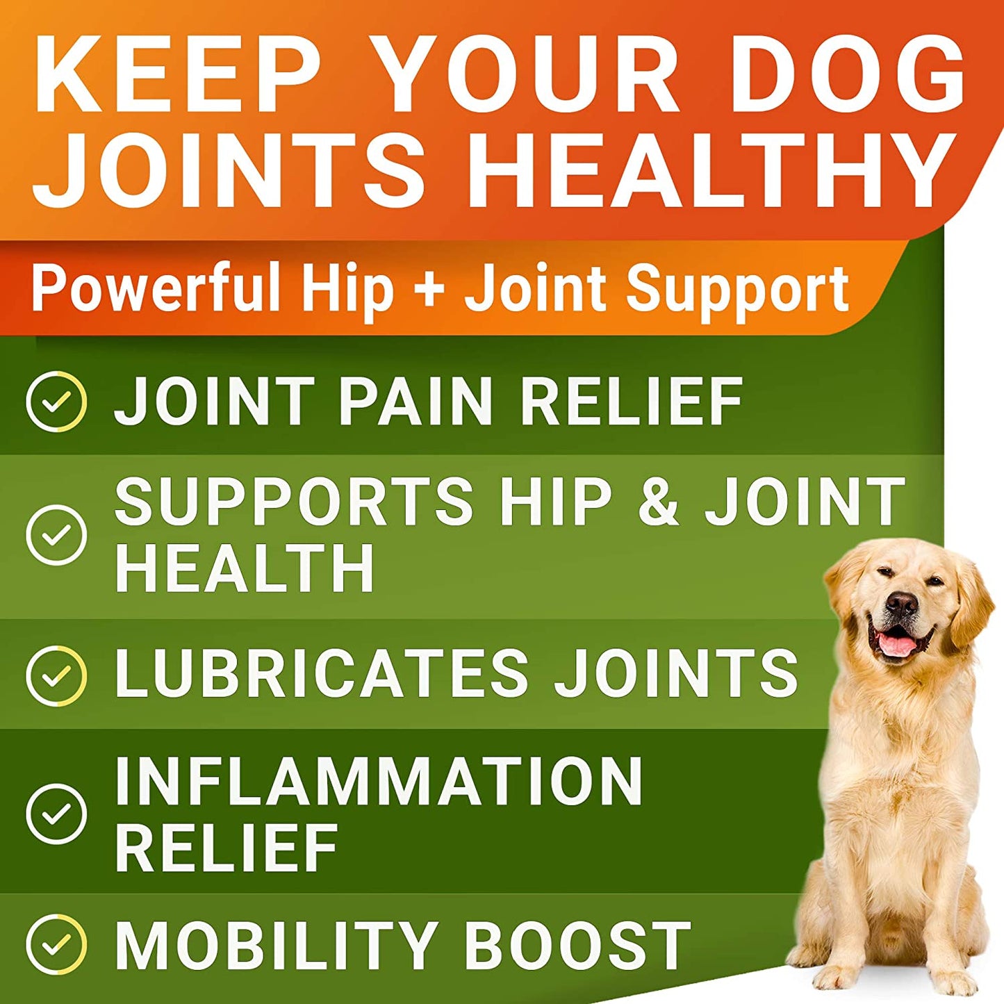 Glucosamine Joint Supplement Treats for Dogs - Advanced Mobility Chews with Omega-3 Fish Oil, Chondroitin & MSM - Hip & Joint Care for Dogs of All Sizes - Chicken Flavor - 180 Soft Chews - Made in USA